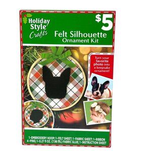 Holiday Style Felt Silhouette Ornament Kit Keepsake DIY Craft Gift